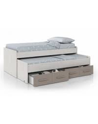 Letto estraibile, letto scorrevole, letto divano. Struttura Per Letto Con Secondo Letto Estraibile Con Cassettone E Una Mensola Coordinata A Muro