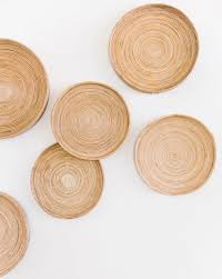 Cane Rattan Round Tray Basket Wall Decor Baskets On Wall Round Tray