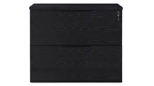 Hayes Black Wood Lateral Filling Cabinet Modern Contemporary Desk Storage Zuri Furniture