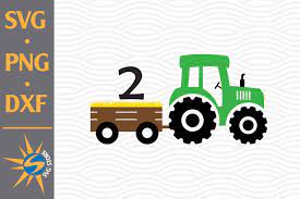 Download 2nd Tractor Birthday Svg Png Dxf Digital Files Include 690197 Cut Files Design Bundles