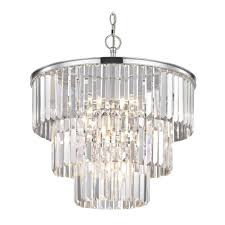 Ashford Classics Lighting Three Tiered Crystal Chandelier Chrome 1824 26 Chandelier Lighting Chrome Chandeliers Sea Gull Lighting