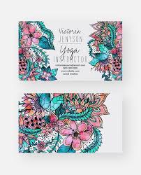 Find & download free graphic resources for floral pattern. Printable Watercolor Floral Illustration Yoga Instructor Business Card