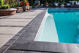 Bullnose pavers and remodel coping are ideal for overlaying plain or ugly concrete steps and pool decks. Bullnose Pool Coping And Wall Caps Techo Bloc