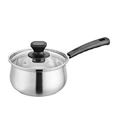 Mini Saucepan Sauce Pan Pot With Lid Stainless Steel Milk Pan Nonstick Dishwasher Safe Soup Pot For Kitchen Cookware Silver Saucepan Milk Pot Kitchen Travel