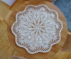 Round Crochet Oversized Doily Tablecloth Retro Boho Style Cotton Crochet Table Cover Round Table Topper For Home Table Cloth Crochet Tablecloth Table Toppers