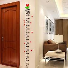 details about removable 3d height chart measure kids growth wall sticker decal for kids baby