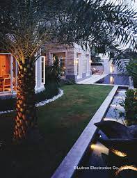 With A Lutron Light Control System You Can Program Landscape Lighting To Turn On Every Day At D Outdoor Deck Lighting Landscape Lighting Outdoor Inspirations
