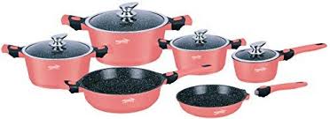 Haussmann Heritage 10 Pieces Batterie De Cuisine Avec Poignee Amovible Revetement Pierre Haute Qualitesans Pfoa Batterie De Cuisine Ustensile Cuisine Cuisine