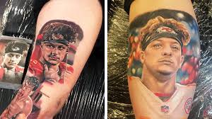 As a result, the nfl mvp decided to get some ink dedicated to the sport that changed his life. Tattoos Of Kansas City Chiefs Patrick Mahomes Surging Nbc Sports