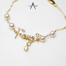 samter手腳鏈手工英文字母設計師定製送閨蜜朋友禮物14k包金女 bracelets custom bracelets accessories bracelets