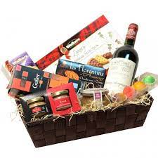 Large Gift Basket With A French Grand Cru Wine And Snacks Exclusive Gift Basket With Franch Wine Gra Mother S Day Gift Baskets Gift Baskets Unique Gift Baskets
