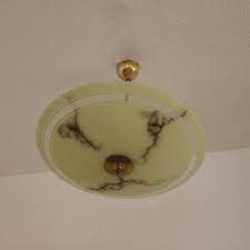Hängelampe Tellerlampe Flur Schlafzimmer 50 Cm Mamoriert Deckenlampe 50er Jahre