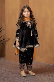Suit Black Mks W19 05 Kids Designer Dresses Velvet Dress Designs Kids Fashion Dress