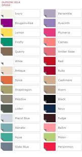 Dupioni Silk Color Chart French Novelty