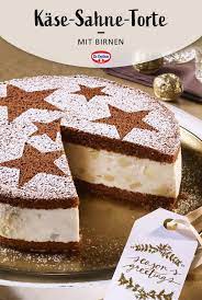 winter kase sahne torte mit birnen rezept weihnachtliche kuchen und torten kuchen kuchen rezepte einfach