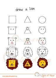 Shape Artist Learn To Draw From Square Triangle And Circle Light Of Hope In 2020 Drawing Lessons For Kids Drawing For Kids Art Drawings For Kids