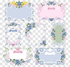 Flower Picture Frame Floral Design Vintage Clothing 7 Of Retro Border Vector Material Transparent Png