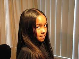 Thermal Relaxing A Child S Hair With A Feather Flat Iron Thoughts Video Http Commun Flat Iron Hair Styles Kids Hairstyles Black Little Girl Hairstyles