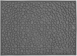 Amazon.de: Natudeco Kaffee matte dick langlebig und stilvoll Bar Matte  Kaffeebohne Design Desktop-Theke PVC-Pad Wasser abfluss pad Silikon matten  für Küchen theke(Grau)