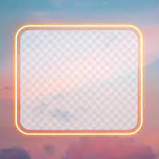 Rectangle Yellow Neon Frame Png On Sky Background Free Image By Rawpixel Com Kwanloy Rectangle Frame Neon Png