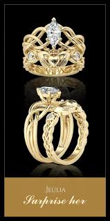 Check This Out From Jeulia Jeulia Intertwined Claddagh Sterling Silver Ring Set In 2020 Celtic Wedding Rings Sterling Silver Rings Set Vintage Engagement Rings