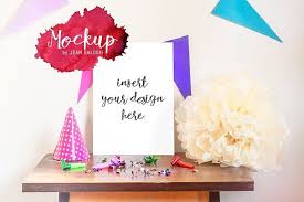 Party Mockup With Decoration Wedding Card Templates Presentation Template Free Website Design