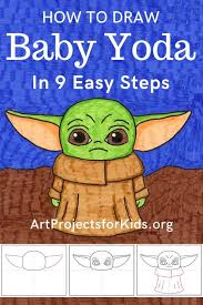 How To Draw Baby Yoda Art Projects For Kids Art Drawings For Kids Easy Art Projects Drawing For Kids