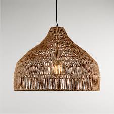Cabo Large Woven Pendant Light Reviews Crate And Barrel Wicker Pendant Light Rattan Pendant Light Pendant Light