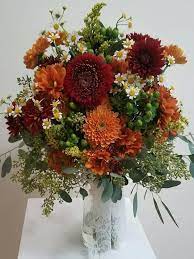 Photo galleries » wedding flowers » wedding bouquets » wedding bouquets. Fall Wedding Bouquet Red Orange And Rust Mums Fever Few Hypericum Berry Gerpoms S Fall Wedding Bouquets Red Bouquet Wedding Wedding Flowers Blue Orchids