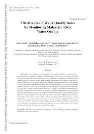 In this study, a total of eight stations along the main river were used for sampling. Pdf Effectiveness Of Water Quality Index For Monitoring Malaysian River Water Quality