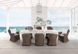 Luxurious upholstery and furniture, handcrafted in london. Natural Brushed Vintage Miami 9 Piece Outdoor Dining Setting Amart Furniture