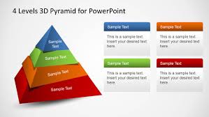 4 Levels 3d Pyramid Template For Powerpoint