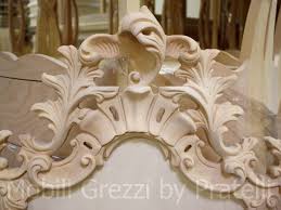 Testata letto matrimoniale legno intagliato. Letti Grezzi Testiera Letto Barocco Grezza Matilde