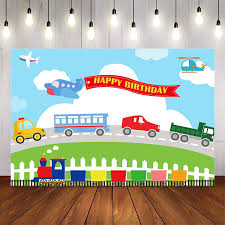 Choose from a variety of party lines grouped in 4 sections below: Boys Car Background Happy Brithday Party Backdrop Plane Ship Train Bus Transportation Birthday Theme Party Decoration Prop Background Aliexpress
