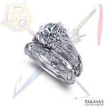 Final Fantasy Couples Inspired Wedding Ring Set Fantasy Wedding Rings Wedding Ring Sets Tattoo Wedding Rings