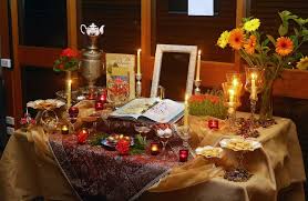 A Haft Sin Table For Nowruz Sin Table Table Decorations Nowruz