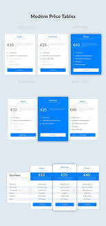 Modern Price Tables Mobile Web Design Powerpoint Design Templates Modern Web Design