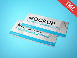 There are 7 different views generated to showcase opened, closed, title & backside of catalogue design. Free Landscape Brochure Mockup Psd Free Download