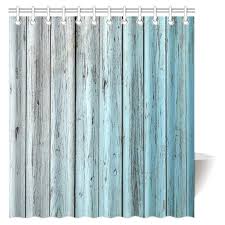 Turn up the heat up in your farmhouse bath with this striped number. Mypop Village Rustic Wood Panels Fabric Bathroom Shower Curtain Decor Set With Hooks 66 X 72 Inches Teal Grey Walmart Com Walmart Com