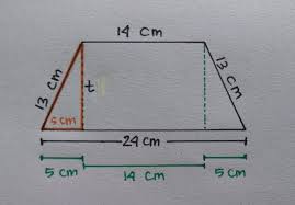 Panjang Sisi Sejajar Trapesium Sama Kaki Adalah 14cm Dan 24cm Jika Panjang Ke Dua Sisi Miringnya Brainly Co Id
