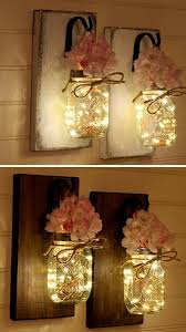 Mason Jar Sconce Mason Jar Decor Wall Sconce Mason Jar Wall Decor Rustic Decor Set Of 2 Masonjar Diy Diy Decorated Jars Diy Jar Crafts Mason Jar Decorations