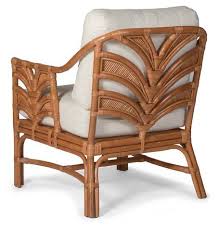 Palm Leaf Rattan Accent Chair Off White 685 00 Accent Chairs Chair Rattan Armchair
