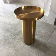 4 out of 5 stars. Brass Color Stainless Steel Round End Coffee Table Modern Living Room Side Table Coffee Tables Aliexpress