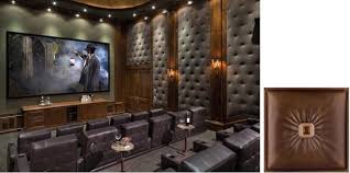 Faux Leather Tiles In Media Room Faux Leather Wall Panels Home Improvement Man Cave Walls Noise Absorbi Faux Leather Walls Leather Wall Panels Leather Wall