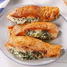 Creamed Spinach Stuffed Salmon 5 Trending Recipes With Videos Recipe Pescetarian Recipes Trending Recipes Recipes