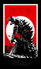 Trees, gojira, minimalism, simple background, artwork, black background. Godzilla Wallpaper Gallery Picserio Com