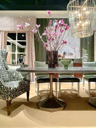 The set comes with a table and four chairs in a pine and white two tone colour which seats one person on each side. The Blake Dining Table Carrier Company By Century Furniture 200 Steele Hpmkt Hpmkts Dining Room Chairs Regency Dining Table Formal Dining Room Table