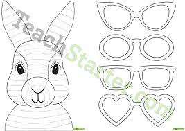 Print onto white card and. Funky Easter Bunny Craft Template Teaching Resource Teach Starter Easter Bunny Crafts Funny Easter Bunny Easter Bunny Template