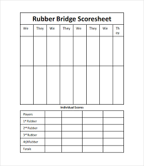 Printable Bridge Score Sheets That Are Persnickety