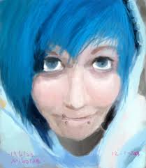 Find this pin and more on emo by mistake ann. Blue Hair Emo Girl By Otakuskatecore On Deviantart